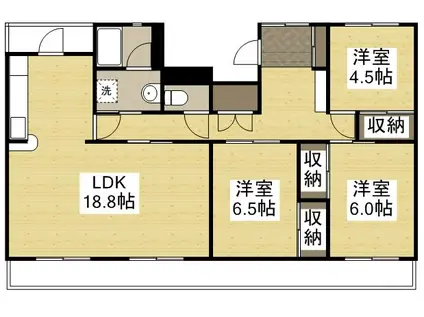 KSB庄I(3LDK/3階)の間取り写真