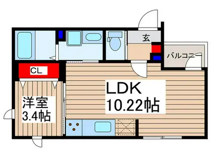 西みずほ台AP(1LDK/3階)の間取り写真