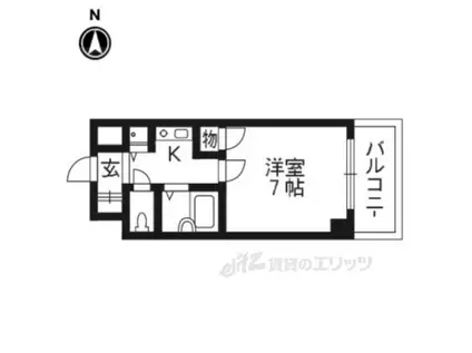 リーガル京都西陣(1K/7階)の間取り写真