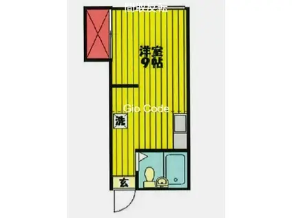 ハイツSAM(ワンルーム/2階)の間取り写真