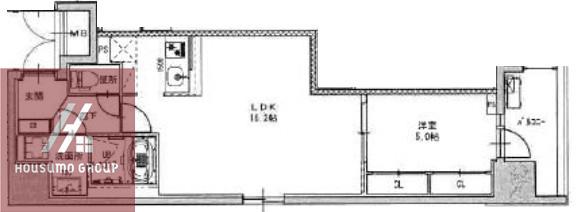PARK LANE KUJO(1LDK/11階)の間取り写真