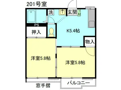 プリメーラMT(2K/2階)の間取り写真