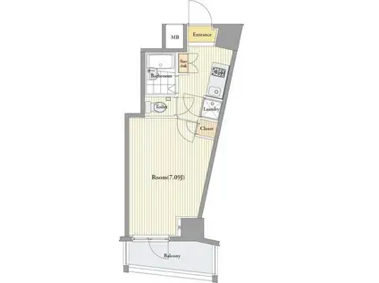 ビバリーホームズ高円寺(1K/5階)の間取り写真