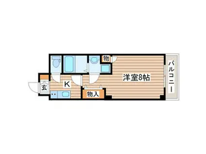 フィオーレ元茶畑II(1K/3階)の間取り写真