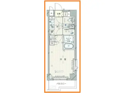 ルーブル板橋泉町壱番館(1K/3階)の間取り写真