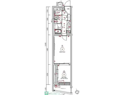 LUMEED梅島(1LDK/2階)の間取り写真