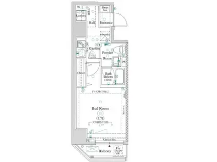 ゼルコヴァイーストIV(1LDK/2階)の間取り写真