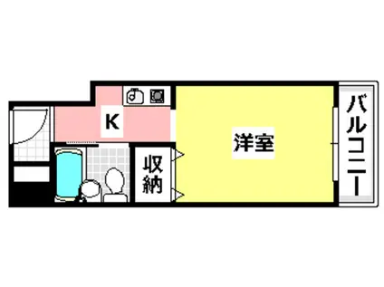 エスタ茨木(1K/2階)の間取り写真