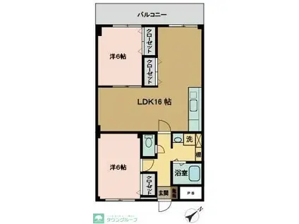 ヴェルクレール(1LDK/3階)の間取り写真