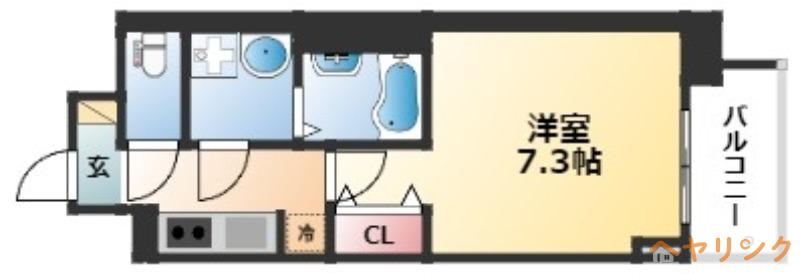 S-RESIDENCE志賀本通ノース(1K/2階)の間取り写真