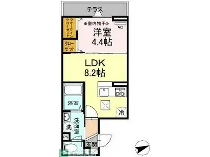 ルチェ・ソラーレ(1LDK/3階)の間取り写真