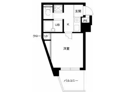 スカイコート文京白山(1K/2階)の間取り写真