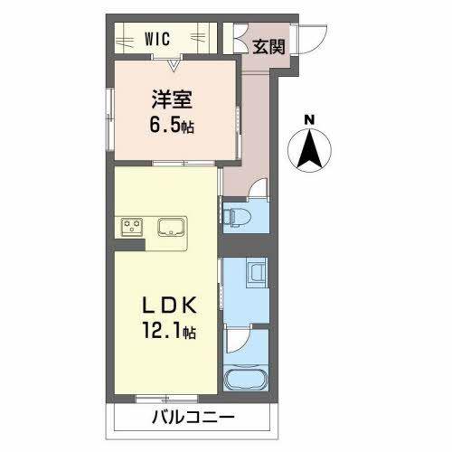 QUALISTA(1LDK/1階)の間取り写真