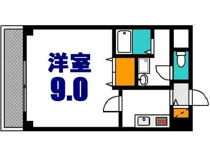 AI COURT南蟹屋(1K/2階)の間取り写真