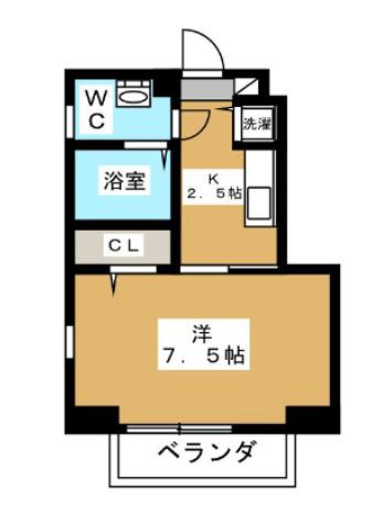 TRUST VALUE麻布十番(1K/6階)の間取り写真