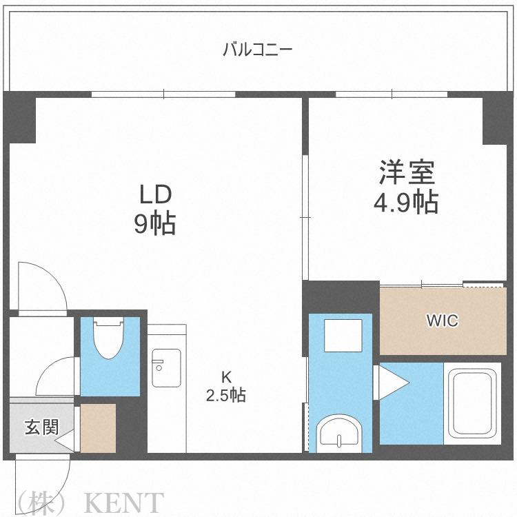 COMS RESIDENCE 鳥居前(1LDK/2階)の間取り写真