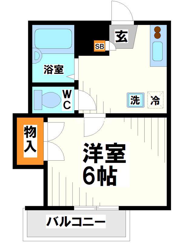 シュロス・プリーマ(1K/1階)の間取り写真