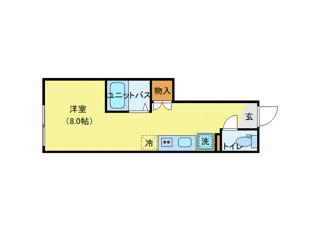 MQUARTO秋津(ワンルーム/1階)の間取り写真