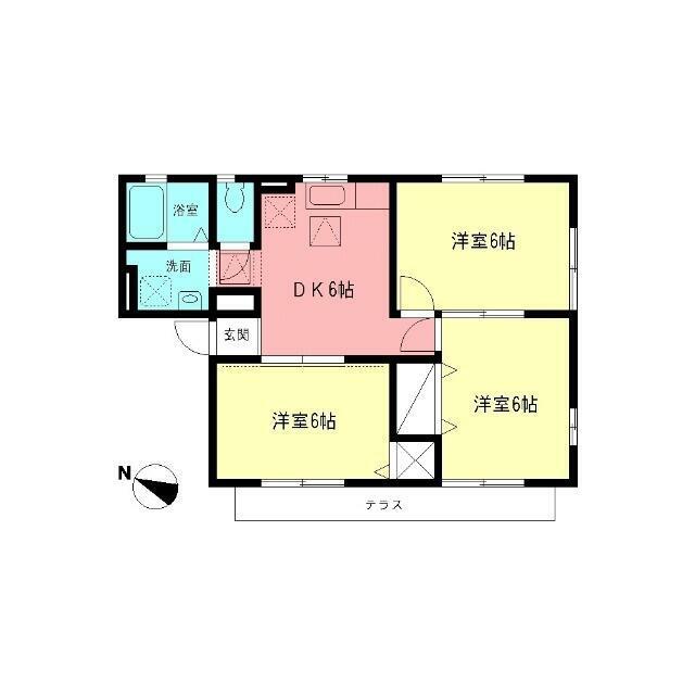 プレメール(3DK/1階)の間取り写真