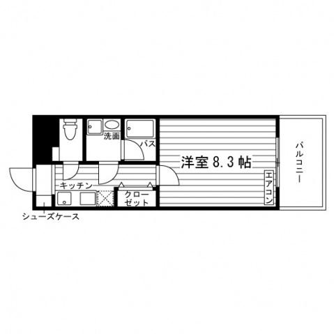 リリーズタワー新百合ヶ丘(1K/6階)の間取り写真