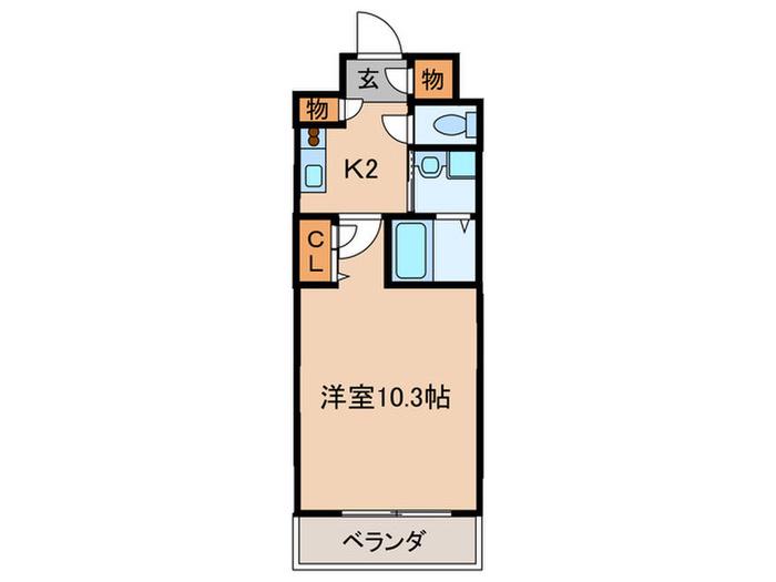 ラフィーネ大島(1K/3階)の間取り写真