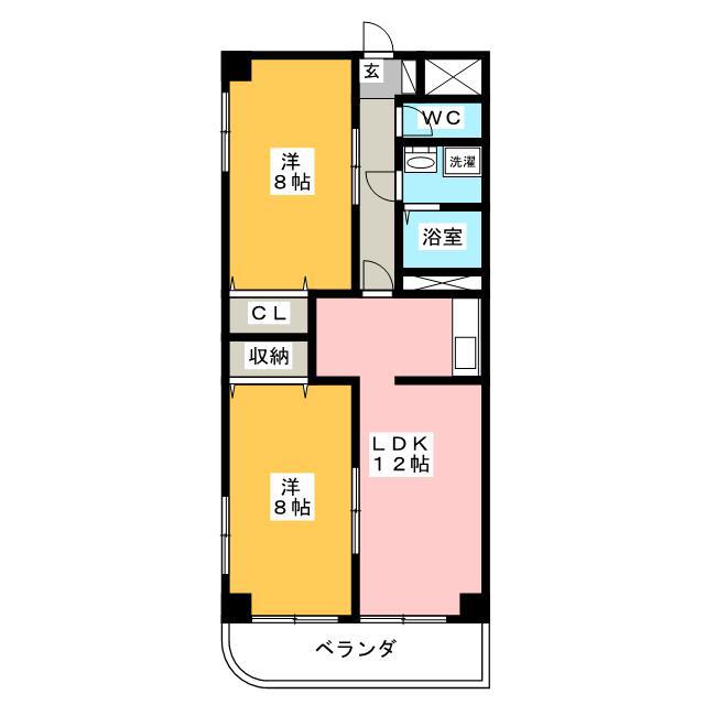 アットホーム(2LDK/3階)の間取り写真