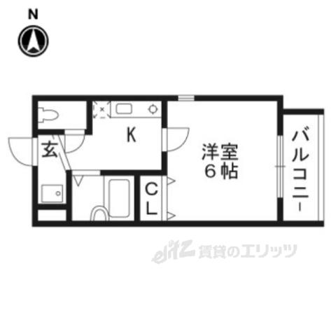 モントワ烏丸御池(1K/3階)の間取り写真