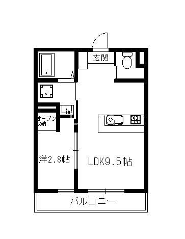 PACE(1LDK/1階)の間取り写真