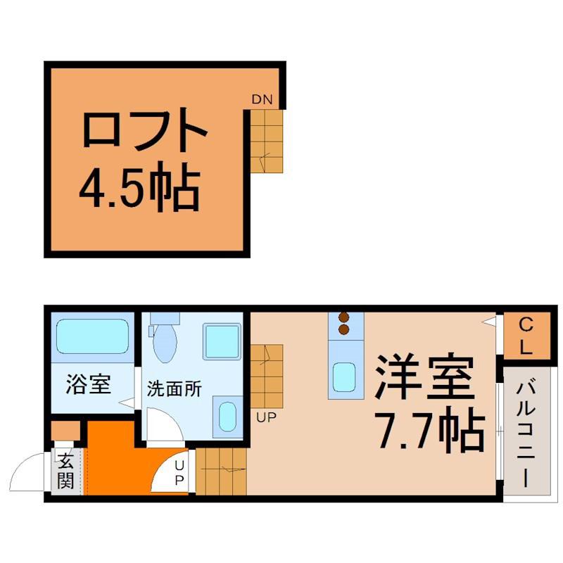 OAK TREE MAISON志賀(ワンルーム/1階)の間取り写真