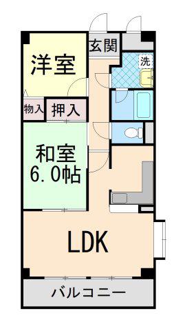 グリーンハウス大石(2LDK/3階)の間取り写真