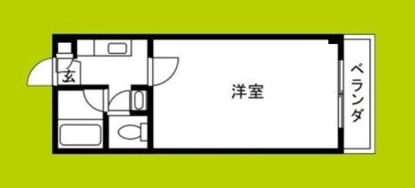 カーサ照ヶ丘III(1K/3階)の間取り写真