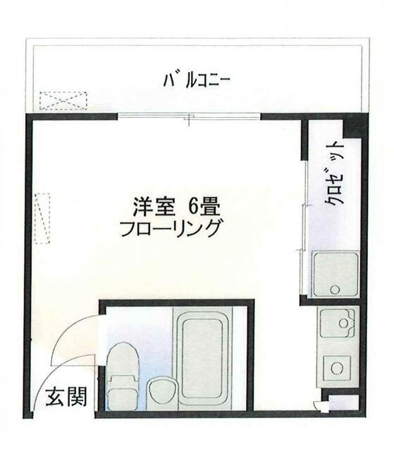 代々木グリーンハイム(ワンルーム/2階)の間取り写真
