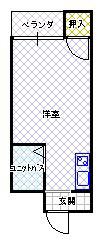 プレアール上神田(ワンルーム/3階)の間取り写真