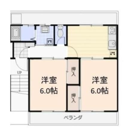 第3三田マンション(2DK/3階)の間取り写真