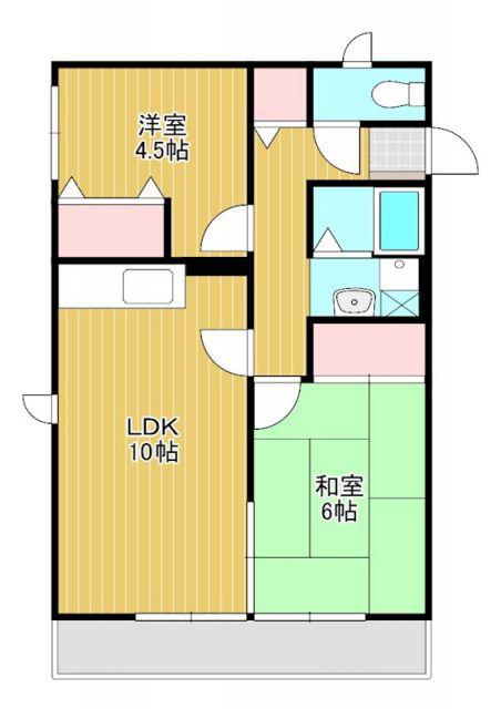 レトアI(2LDK/2階)の間取り写真