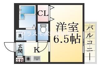 スママリンコースト(1K/2階)の間取り写真