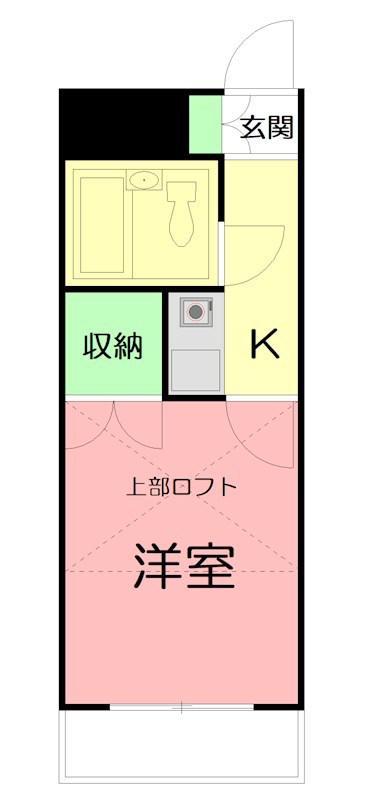 ファーストパレス(1K/1階)の間取り写真