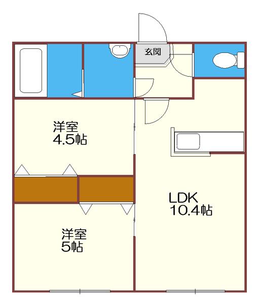 LAVENDER TERRACE(2LDK/4階)の間取り写真