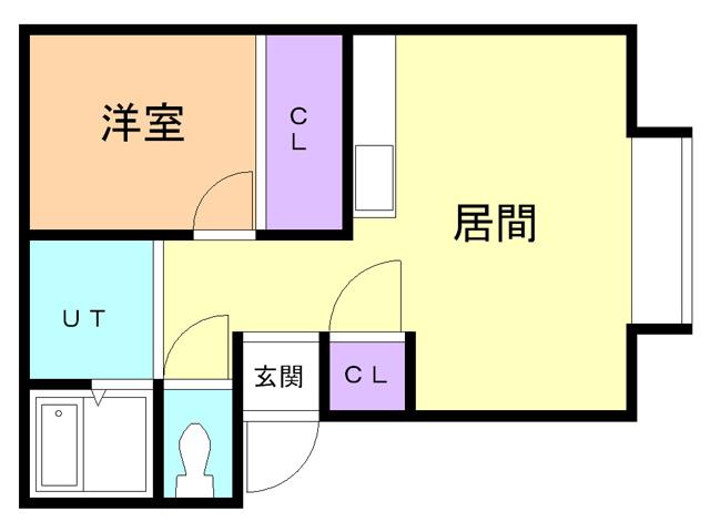 LANDEC U(1LDK/1階)の間取り写真