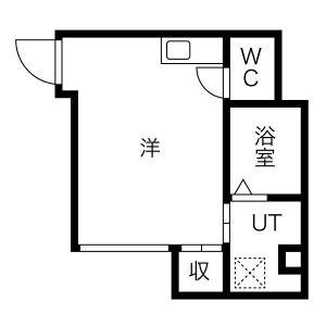 地下鉄東山線 中村公園駅 徒歩20分 4階建 築9年(ワンルーム/1階)の間取り写真