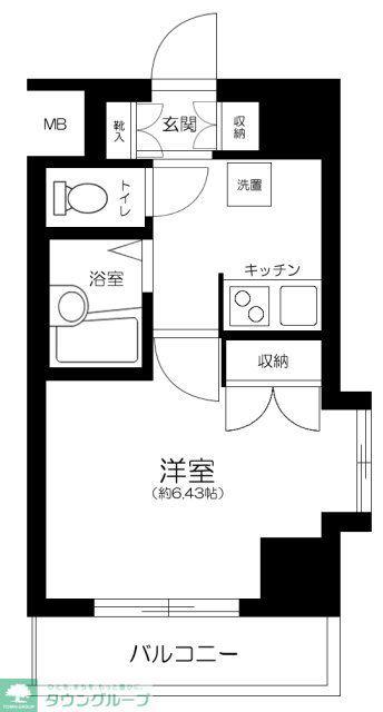 エクセリア池袋ウエスト(1K/7階)の間取り写真