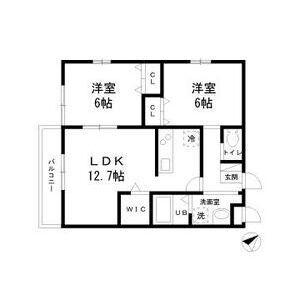 FOREST 深大寺(2LDK/2階)の間取り写真