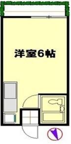 クロノス川崎(ワンルーム/1階)の間取り写真