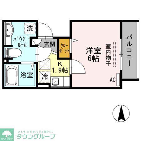 ウィステリア大森(1K/1階)の間取り写真