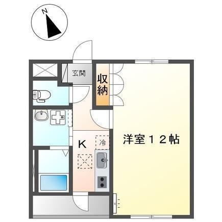 エフォール(1K/2階)の間取り写真