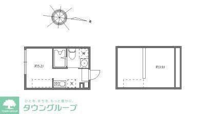 メゾンドパレワン(ワンルーム/1階)の間取り写真