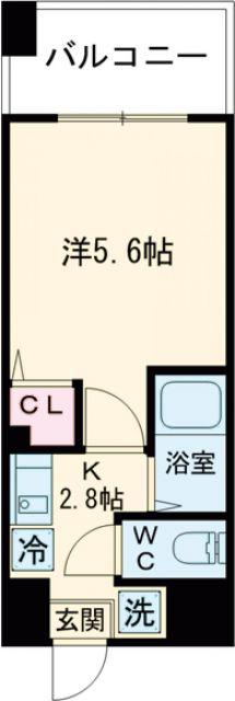 アルティザ長崎水辺の森(1K/10階)の間取り写真