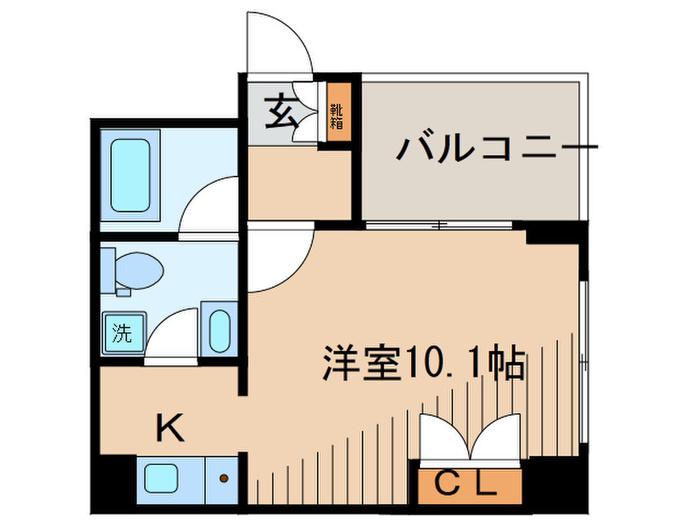リラシオン(1K/4階)の間取り写真