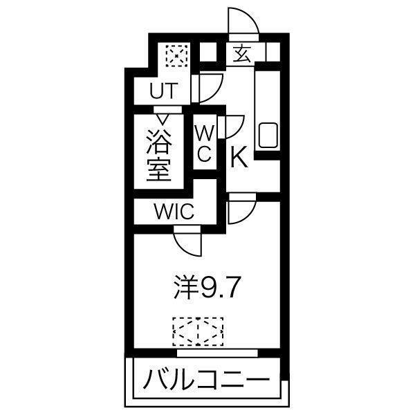 スプランディッド新大阪DUE(1K/4階)の間取り写真