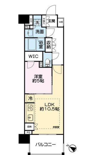レーベン千種吹上AVANCA(1LDK/2階)の間取り写真